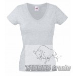 Lady-fit Valueweight V-neck T